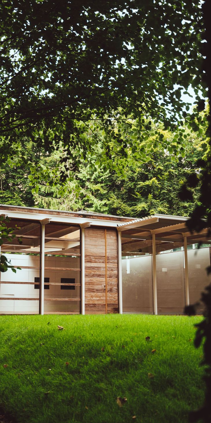 The small pavilion gallery at Goodwood Art Foundation
