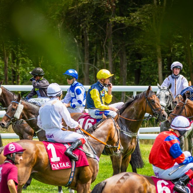 The start of the Qatar Stewards' Sprint Handicap Sprint on the fifth and final day of the Qatar Goodwood Festival 2018, QGF..Picture date: Wednesday July 2, 2014..Photograph by Christopher Ison ©.07544044177.chris@christopherison.com.www.christopherison.com
