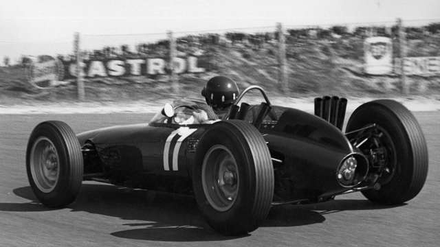 Graham Hill winning 1962 Dutch GP in ‘Old Faithful’ aka ‘The Stack-Pipe BRM'