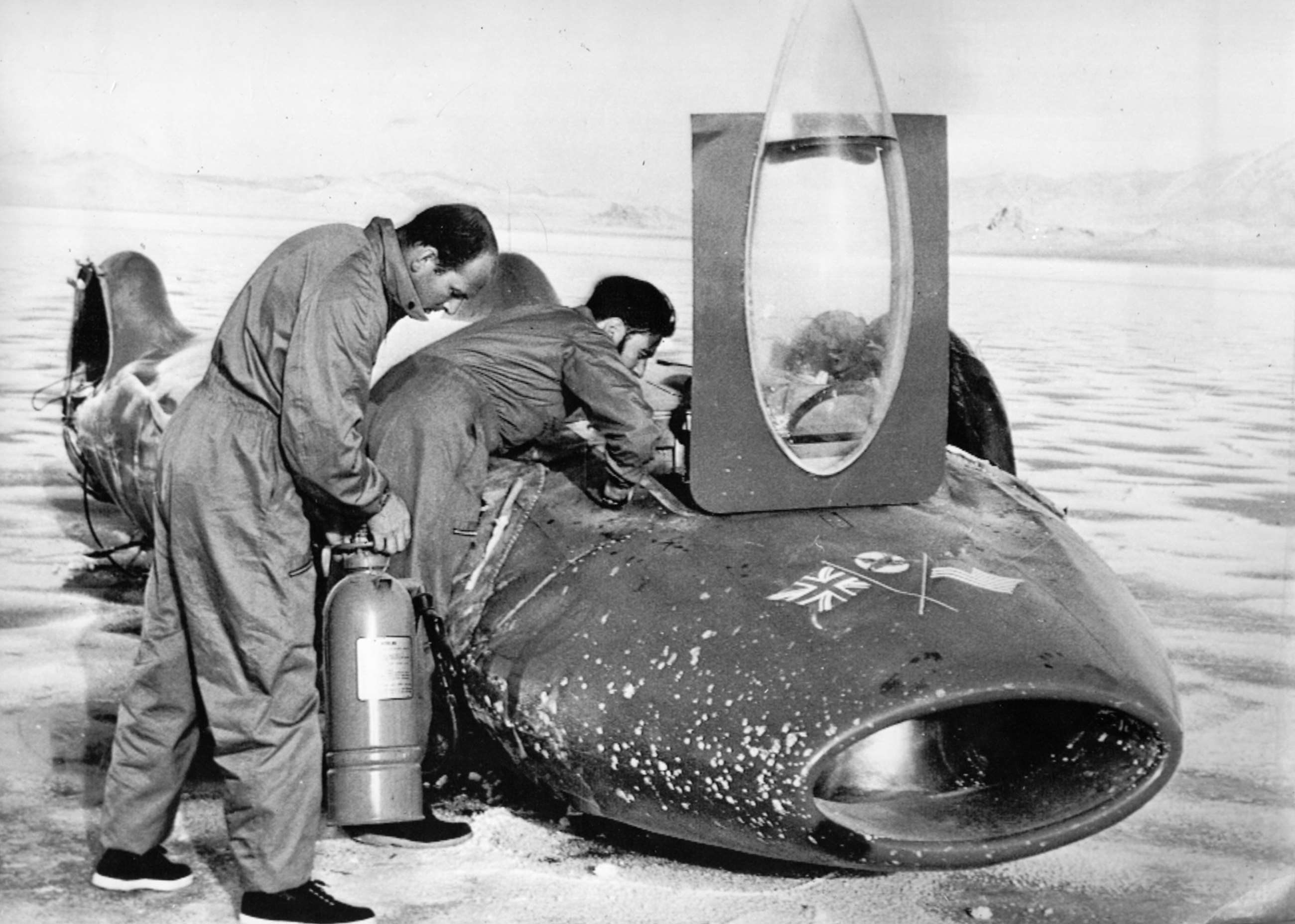 Disaster - but not total - for Donald Campbell in his gas turbine-powered 4,100hp ‘Bluebird’-Proteus at Bonneville, 1960.