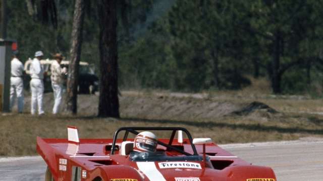 Regazzoni/Redman 312 in action a month later at Sebring.