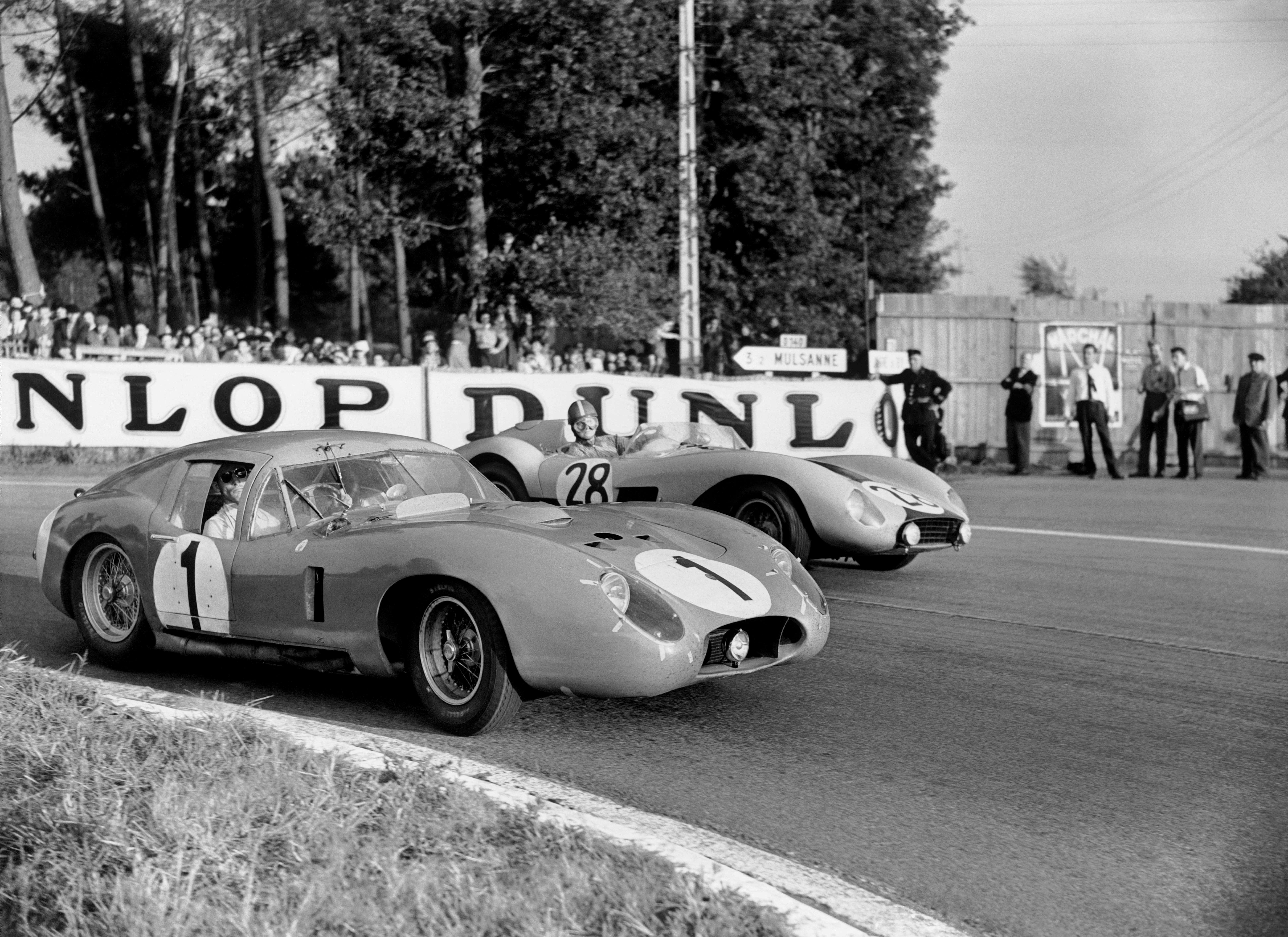 Moss in the 450S Coupe, Le Mans, 1957...