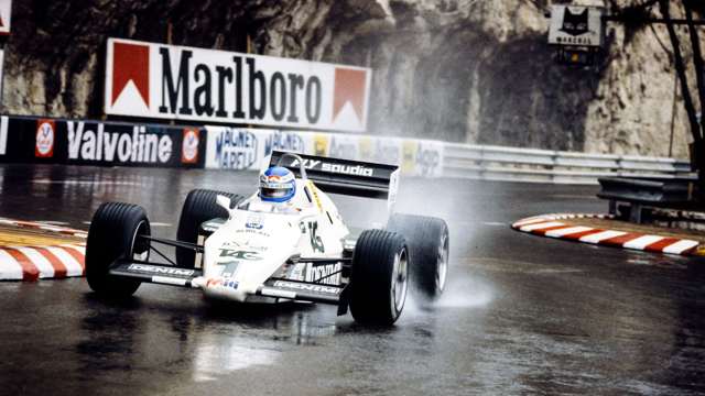 Keke Rosberg and his Williams FW08C at the 1983 Monaco Grand Prix. It was Williams’ only victory that year.
