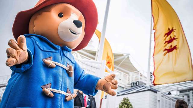 Paddington Bear came to cheer on his favourite horse...Paddington!