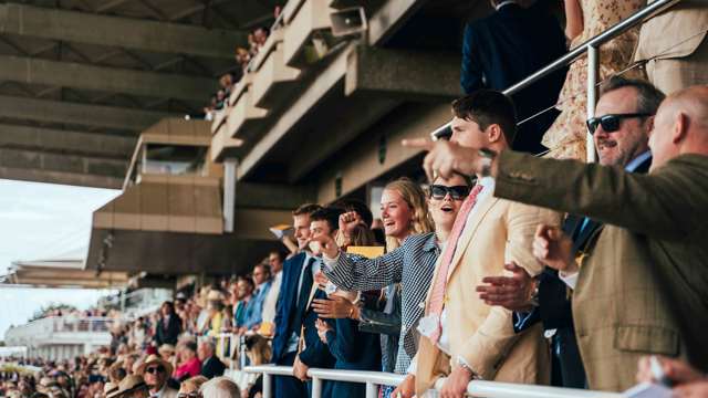 Racegoers gathered to cheer on their favourite horses.